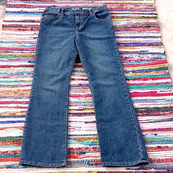 The Children's Place Blue Denim Kids BootCut Jeans- #1578 - Picture 7 of 13